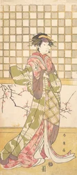 Aktor klanu Iwai jako kobieta, ca. 1795.