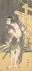 Kabuki Aktor Sakata Hangoro III jako wyjęty spod prawa, ca. 1791.