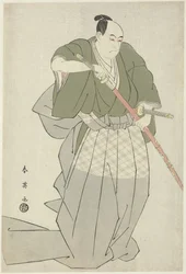 Momonoi Wakasanosuke dobywający miecza Momonoi Wakasanosuke dobywa jednego ze swoich dwóch mieczy