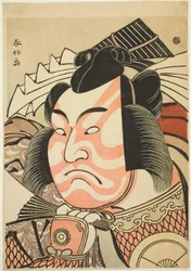 Portret Tee Ac i R Iwai Hanshiro I V jako Akita Jonosuke Yoshikage w Roe „Na chwilę”, ok. 1791 (druk Kor wo dback: Aiban)