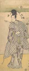 Aktor Sawamura Sojuro III jako szlachcic piszący poezję, 1782.