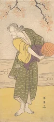 Niezidentyfikowany aktor linii Ichikawa jako staruszka, ca. 1795.
