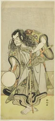 Aktor Nakamura Nakazô I w roli mnicha Shunkana w filmie "Zbieranie sadzonek sosny w dzień szczura w Nowym Roku" ("Hime Komatsu Ne no Hi Asobi").