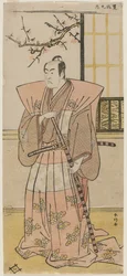 Ichikawa Monnosuke II jako lord w formalnym stroju