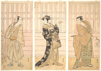 W pokoju domu Yoshiwary, ca. 1788.