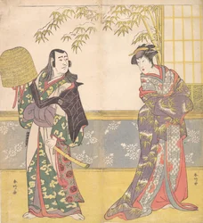 Kabuki ac i rs Sawamura Sojuro Dobry plan d Sanogawa Ichimatsu Dobry członek Ahko r Miro Te-sana r za r. . . , 1788.