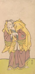 Nakamura Tomijuro jako starzec ze skąpą brodą, ca. 1780.