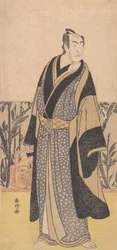 Aktor Matsumoto Koshiro I 1674-1730 w roli niezidentyfikowanej, koniec XVIII wieku.