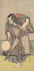 Pierwszy Nakamura Nakazo jako samuraj, ca. 1780.