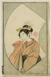 Aktor Anegawa Shinshiro II, z „Księgi obrazkowej fanów sceny (Ehon butai ogi)”