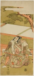 Aktor Ichikawa Ebizo III jako Akushichibyoe Kagekiyo (?) w sztuce Wada Sakamori Eiga Kagami (?), wystawiony w Teatrze Nakamura (?) w trzecim miesiącu 1773 (?)