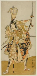 Tee Ac i r Ichikawa Raizo I jako Murakami Seki Ogi Yoshiteru Członek Tee Pay Armor Shrimp Shinozuka, Perfor Med At Te Nakamura Tee Członek Tee Eventh Gate, 1772