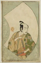 Aktor Ichikawa Somegoro, z „Księgi obrazkowej fanów sceny (Ehon butai ogi)”