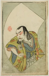 Aktor Ichikawa Tsunazo, z „Księgi obrazkowej fanów sceny (Ehon butai ogi)”
