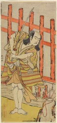 Aktor Ichikawa Yaozo_ w postaci, koniec XVIII wieku