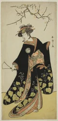 Aktor Segawa Kikunojo III jako duch Joro-gumo (Harlot Spider), ok. 1781 (drzeworyt kolorowy; Hosoban)
