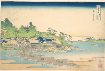 Enoshima w prowincji Sagami (Sōshū Enoshima), z cyklu „Trzydzieści sześć widoków góry Fuji” (Fugaku sanjūrokkei)