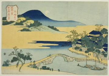 Wieczorny księżyc w Izumizaki (Izumizaki yagetsu), z serii „Osiem widoków wysp Ryukyu (Ryukyu hakkei)”