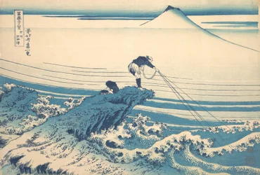 Kajikazawa Członek Stowarzyszenia P Lovinse Old Sake Kajikazawa, z serii ty rty x widok f. . . , komar. 1830-32.