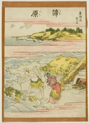 Kambara, z serii „Pięćdziesiąt trzy stacje Tokaido (Tokaido gojusan tsugi)”