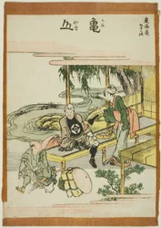 Kameyama, z serii „Pięćdziesiąt trzy stacje Tokaido (Tokaido gojusan tsugi)”