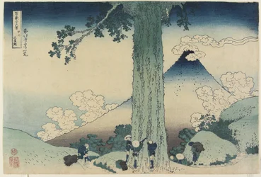 Przełęcz Mishima w prowincji Kai, 1831-34 (kolorowy drzeworyt)