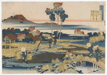 Stu poetów, po jednym wierszu, jak wyjaśniła mamka: Cesarz Tenji (Tenchi) okres Edo, 1835 (kolorowy drzeworyt)