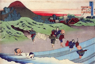 ""Seria stu wierszy stu poetów: ""Jito Tenno""" Rycina Katsushika Hokusai (1760-1849) (szkoła ukiyo-e) ok. 1830 Państwowy Ermitaż Sankt Petersburg Rosja