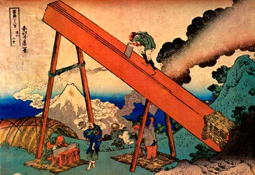 Fuji z gór Totomi, 1830-1833.