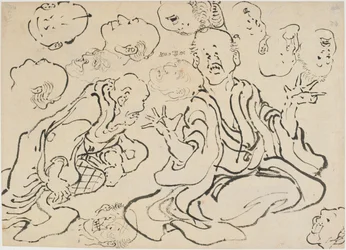 Różne Twarze, epoka Edo, ca. 1830.