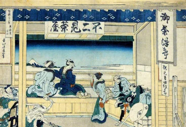 Yoshida na autostradzie Tokaido, ok. 1830 (odbitka drzeworytowa)