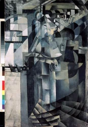Życie w Grand Hotelu. Obraz Kasimira Severinovicha Malevicha (Malevich, Malevic) (1878-1935), olej na płótnie