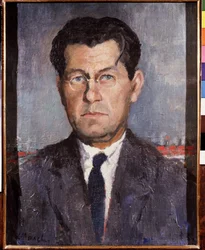 Portret brata artysty. Obraz Kasimira Severinovicha Malewicza (Malevich, Malevic) (1878-1935), olej na płótnie