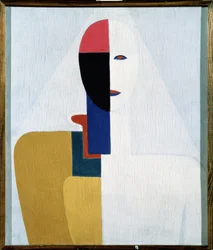 Torso de femme (Kobiecy tors). Obraz Kazimierza Siewierinowicza Malewicza (Malevich, Malevic) (1878-1935), olej na drewnie. Sztuka rosyjska, wiek XX, awangarda, suprematyzm, konstruktywizm. Państwowe Muzeum Rosyjskie w Sankt Petersburgu.