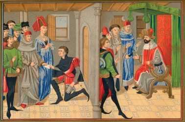 Scena z opowieści Renauda De Montaubana, XV w., 1849 r.