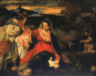 Na podstawie obrazu Tycjana "Madonna z królikiem"