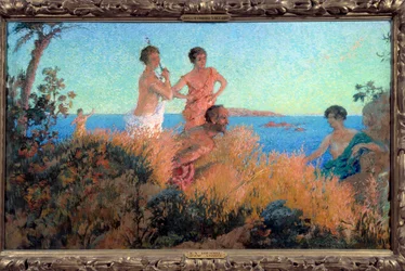 Malarstwo starożytnych scen autorstwa Xaviera Roussel Ker (1867-1944)