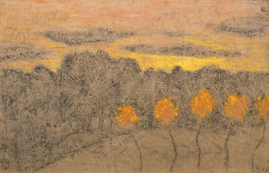 Krajobraz z żółtymi drzewami, 1893-1895.
