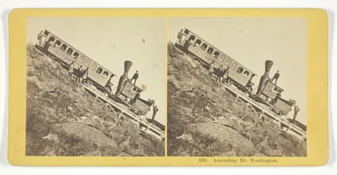 Ascending Mt. Washington, 185575. Twórcy: Kilburn Brothers, BW Kilburn.