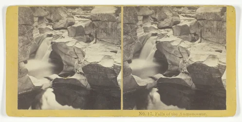 Falls of the Ammonoosuc, 185575. Twórcy: Kilburn Brothers, BW Kilburn.
