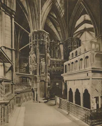 „Sanktuarium Edwarda Wyznawcy za ołtarzem głównym”, ok. 1935.