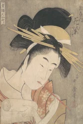 „Hanamurasaki z Tamaya”, z cyklu Siedem komachi z dzielnic przyjemności…, ca. 1790.
