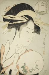 Kisegawa z Matsubaya, ok. 1795-96 (kolorowy drzeworyt; oban)