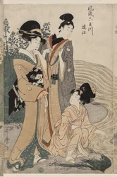 Prowincja Omi z serii Fashionable Six Jewel Rivers (Furyu Mu Tamagawa)
