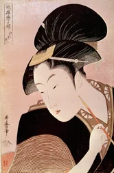 Portret kobiety Japońska grafika Utamaro Kitagawa (1753-1806)