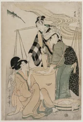 Prowincja Settsu z serii Fashionable Six Jewel Rivers Furyu Mu Tamagawa, ok. 1900 1804.