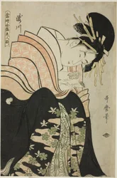 Takigawa, z serii „Array of Supreme Beauties of the Present Day (Toji zensei bijin zoroe)”