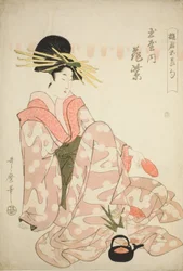 Kurtyzana Hanamurasaki z Tamaya z serii „Curtesans of the Five Festivals (Yukun gosekku)”