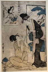 Dwie kobiety w akcie V, z serii Chūshingura