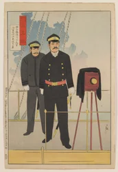 Wiceadmirał Ito Sukeyuki, głównodowodzący Połączonej Floty, z serii "Zwierciadło sławnych wojskowych i marynarzy", okres Meiji